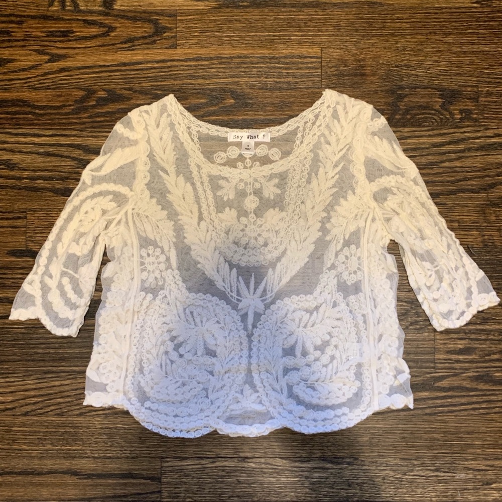 LAST CALL Lace Crop Top